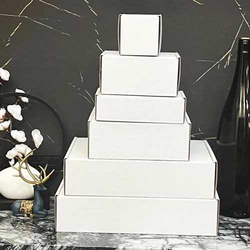 12x9x3 Inch White Shipping Box 20 Pack,Craft Gift Box,Mailing,Packaging - size: 12''x9''x3''