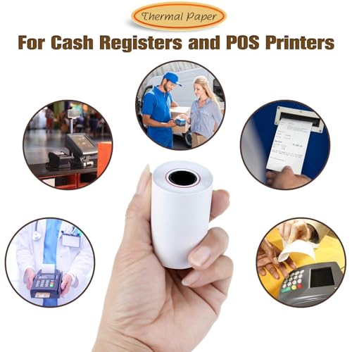 2 1/4" x 50' Credit Card Thermal Receipt Paper 50 Rolls - size: 2-1/4" x 50', style: 50 Rolls