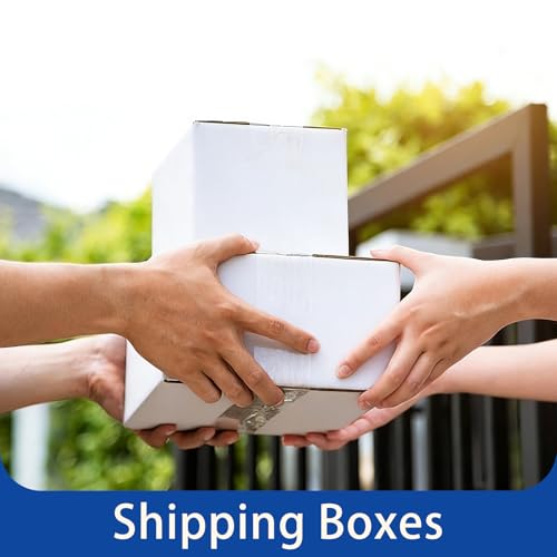 Mefleet 10x7x5" Shipping Boxes 50 Pack Corrugated Cardboard Box White - size: 10x7x5 inches (50 Pack)