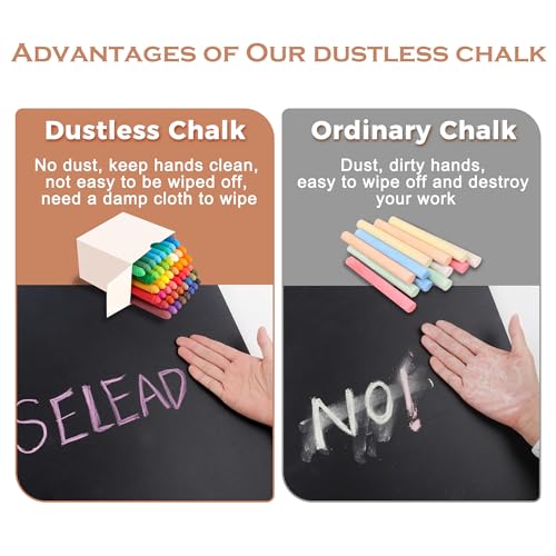 SELEAD Metal Swinging Chalkboard with Wheels, 21”x40” Large Sidewalk Board