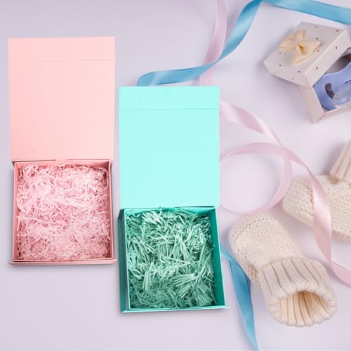 Pink Gift Boxes with Lids Pack of 1, 6x6x3 Inch Small Gift Box with Ribbon - color: Pink-1PCS