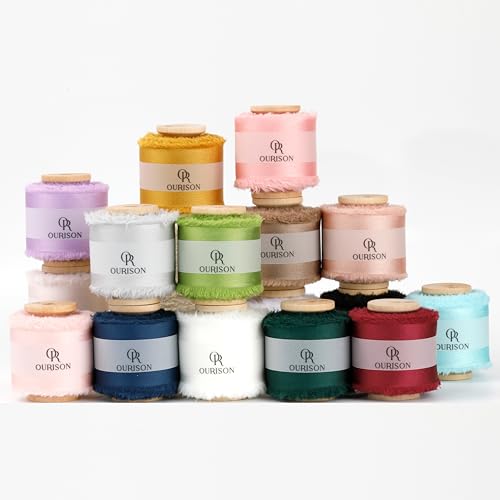 Silk Satin Ribbon 1.5" x 30 Yards Ivory & Champ Pink & Burgundy - color: Ivory& Champagne Pink& Burgundy