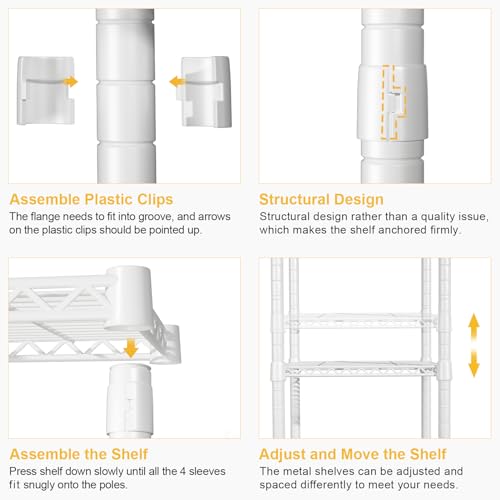 Ulif U6 Clothes Drying Rack, 5-Tier Over Washer and Dryer Shelves - color: White, size: Large: 65.3”W x 13.4”D x 77.5”H