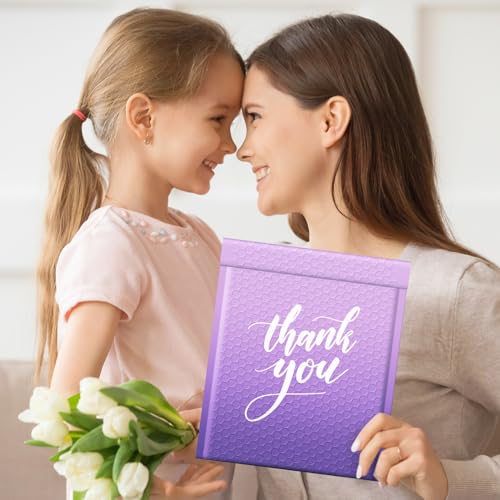 Fuxury 40 Pack Thick Bubble Mailers 8.5x12 Gradient Purple Bubble Envelopes - color: Gradient Purple, size: 8.5x12" 40PC