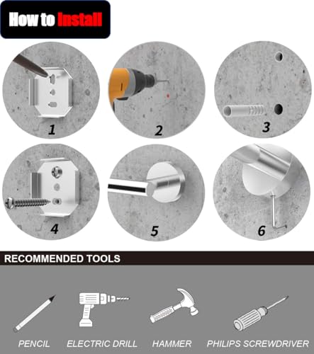 Bathroom Hardware Set Piece Brushed Nickel Bathroom Accessories Set SUS304 Towel Bar Set Includes 2 Towel Bar 24 Inch+2 Towel Holder+2 Toilet Paper Holder+4 Towel Hooks (10, Brushed Nickel) - color: Brushed Nickel