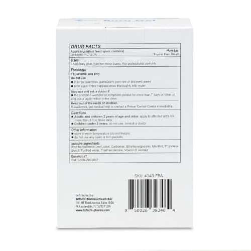 Globe First Aid Burn Gel With Aloe, Box of 144 Single Use Packets