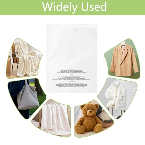 100 Count 24x30 Inch Self Seal Clear Poly Bags - size: 24x30 Inch (100 Count)