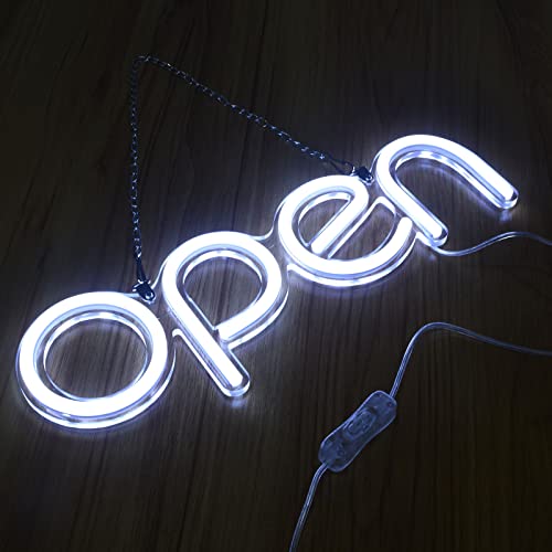 LED Open Sign,16x6 inch Open Signs for Business with Open Close Sign(White) - color: White