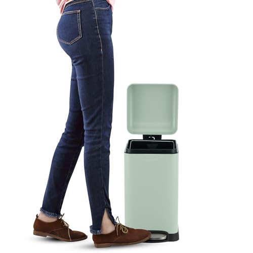 happimess Betty Retro Mini 3.2 Gal Step Trash Can, Pistachio Gelato - color: Pistachio Gelato