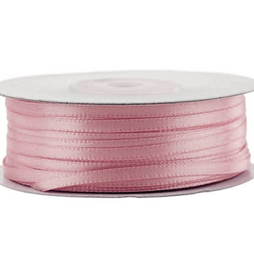 1/8" X 100 Yard Double Faced Satin Ribbon Art & Sewing Party Favor (Dusty Rose) - color: Dusty Rose