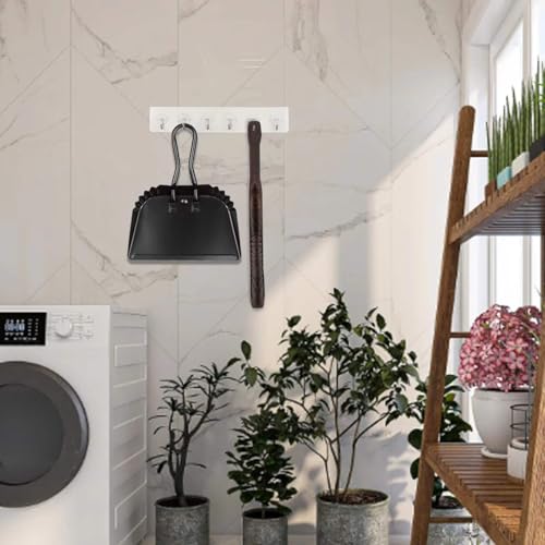 Heavy-Duty Metal Dust Pan and Brush Set-Handheld Angled DustPan and Broom - size: Dustpan and brush 11.8*14.3 Inch