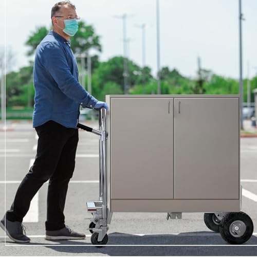 Silver Convertible Hand Truck Dolly Cart with Wheels Heavy Duty, 1000 Lbs Capacity, 2 Straps for Moving Furniture/Appliance/Carton/Warehouse/Office/Easy to Follow Video to Install - color: Silver