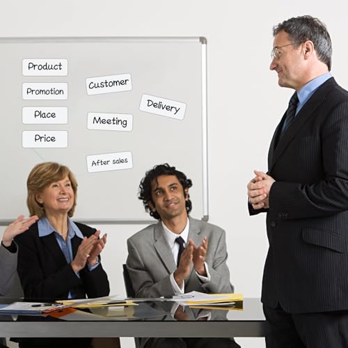 Dry Erase Magnetic Labels 3.1x1.2 Inch White, Reusable Magnetic Dry Erase Labels for Classroom Office Whiteboards,Pack of 40 - color: White, size: 3.1 x 1.2 Inch