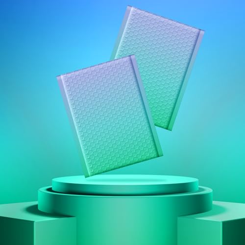 Fuxury Cute Design Bubble Mailers 6x10" 100 Pack Opaque Padded Envelopes - color: Fairyland Green, size: 6x10" 100PC