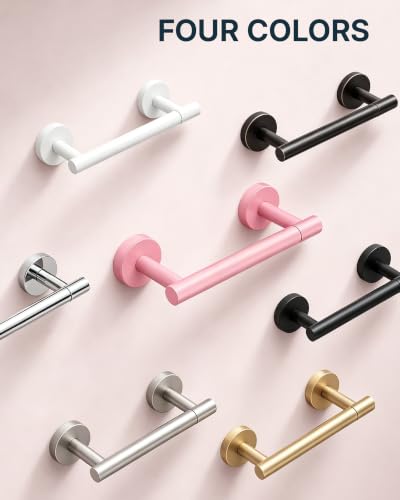 RARXTR Toilet Paper Holder Pink Wall Mount Bathroom Modern Tissue Holder - color: Pink
