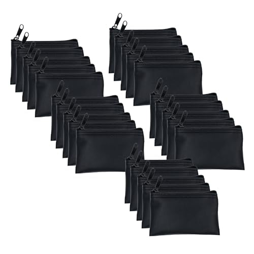 Zipper Wallet, 3 by 4.5 Inches, Black, Pack of 10 - size: 10