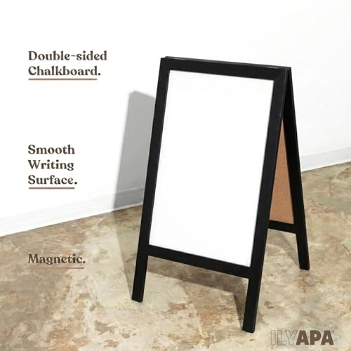 Ilyapa A Frame Whiteboard Easel Sign 40x20 in - Sandwich Signs Outdoor - color: Black, size: 20"W x 40"H