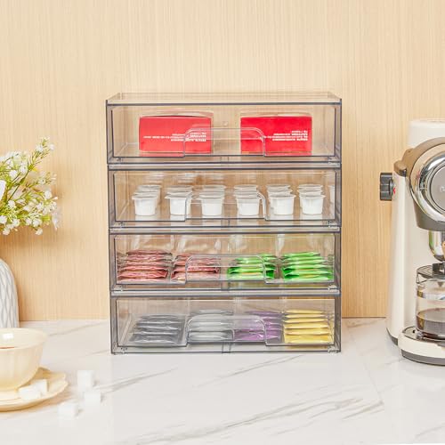 Vtopmart 12.1''W Clear Stackable Storage Drawers,3 Pack Acrylic Plastic Organizers Bins for Makeup Palettes, Cosmetics, and Beauty Supplies,Ideal for Vanity, Bathroom,Cabinet,Desk Organization - style: Wide-3pack-Clear