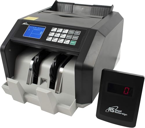 Royal Sovereign USD High Speed Money Counter, with Value Counting, Add and Batch Mode, UV/MG/IR Counterfeit Bill Detection for Small Business (RBC-ES250N)