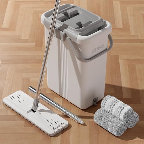 JOYMOOP Flat Mop and Bucket Set, Commercial, White, Max531 - color: P