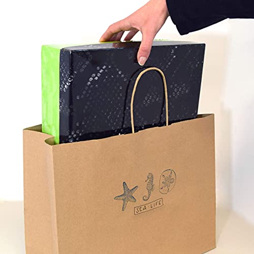 Prime Line Packaging Boutique Shopping Bags, 16x6x12, Brown Bags, 50 Pcs - size: 16x6x12 Inch