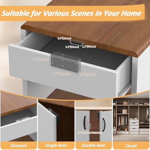 Smart Cabinet Lock,Hidden RFID Bluetooth Drawer Locks,Child Safety Cabinet Locks for Adults Cupboard Liquor File Kitchen Drawer Closet Black - color: Black