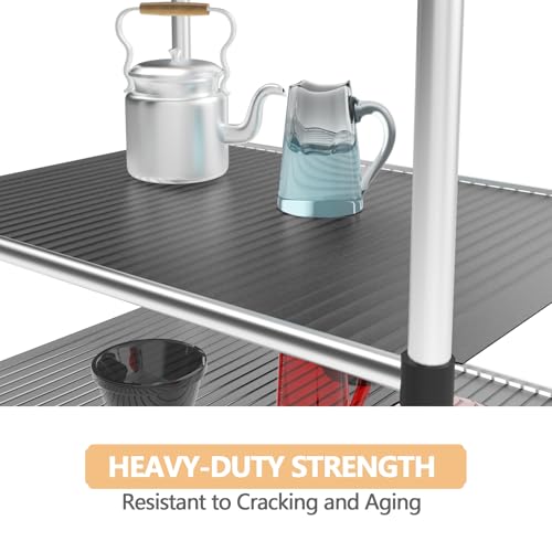 5pcs 16"x36" Plastic Shelf Liners for Wire Shelf Systems - color: Gray, size: 16x36 in Set of 5
