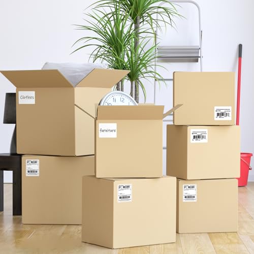 LLIKED 4"x5" Matte Printable Bulk Address Stickers 400 Labels 100 Sheets - size: 4" x 5"- 4 UP, style: 100 Sheets
