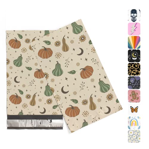 Package Mint Poly Mailers 6x9, Autumn Pumpkins Shipping Bags, 200 Pack - color: Oh My Gourd, size: 6x9 Inches (200 Pack)