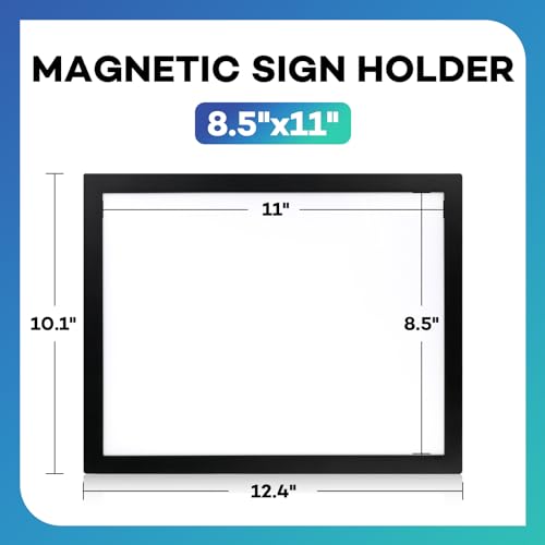 YixangDD 5 Pack Magnetic Sign Holder 8.5 x 11, Magnetic Paper Holder - size: 8.5"x11" 5 Pack