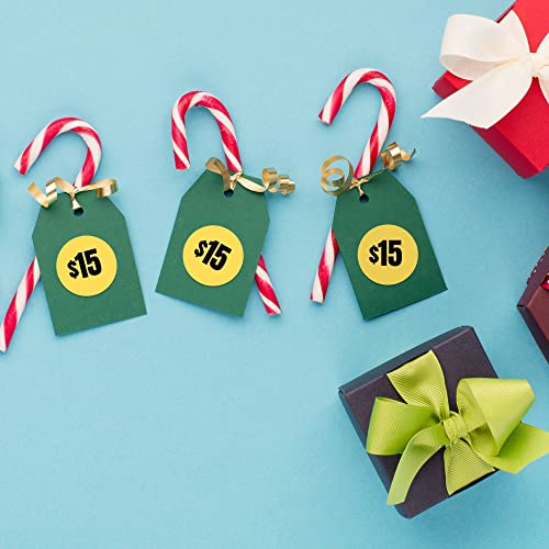Mobiusea Creation 300pcs 15 Dollar Price Stickers Price Tag Labels 1" - size: 15 Dollars | 300pcs