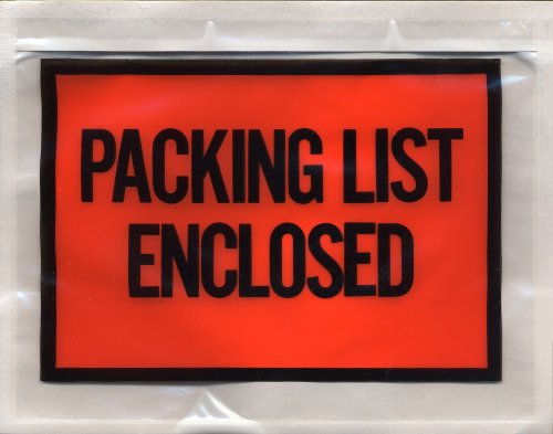 Packing List Envelopes 7 x 5-1/2 Full Face 1000/case PL406 S-560