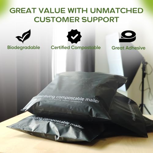Biodegradable Poly Mailers Compostable Shipping Bags 14.9x19 25pk - size: L, 25 Pack