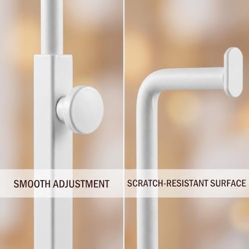 Single Hook Adjustable Purse Display Stand Metal Adjustable Handbag Bag Display Rack Holder (WHITE) - color: WHITE