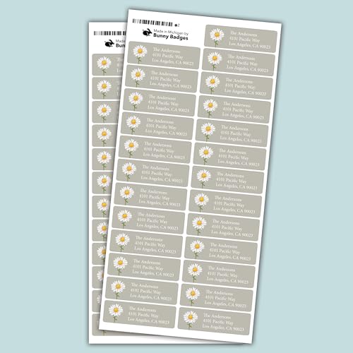 Personalized Return Address Labels - Floral Address Labels on Sheets (50-1000 Labels)