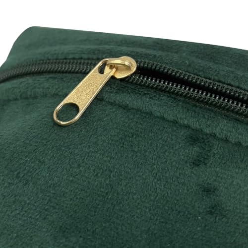 8pcs Small Velvet Jewelry Pouches with Zipper Gift Bags for Bracelet Necklace,Ring,Earrings,Earphone,Wedding Favors, Party Favors,Travel,3.94" X 3.94" (Green) - color: Green