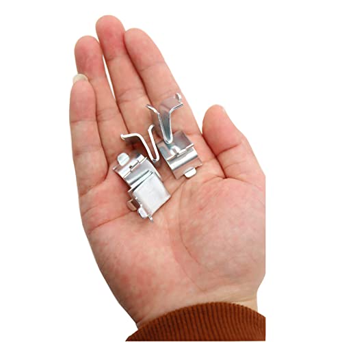 14 Pieces Silver Adjustable Steel Pilaster Shelf Clip Support, Shelving Bracket Clips for Metal and Wood Shelves - style: Only Shelf Support Clips