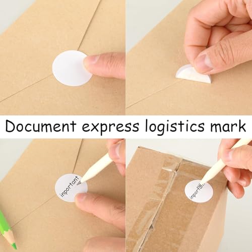 1000Pcs 1 Inch White Circle Dot Sticker Round Coding Labels Yard Sale Stickers Garage Sale Price Sticker Self-Adhesive Stickers for Classroom Office Marking Inventory Organizing Moving (White)