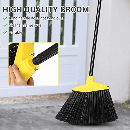 WILLBOND 20 Pcs Brooms Bulk for Indoor Outdoor 54 Inch, Yellow - color: Yellow