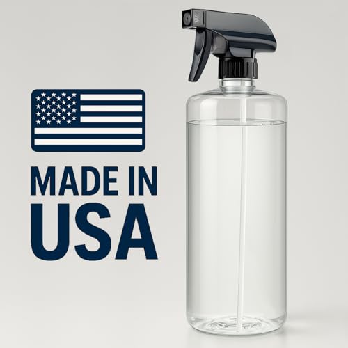 Bar5F 32 oz Empty Plastic Spray Bottles with Trigger, 3-Pack