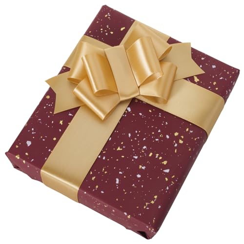 1-1/2 Inch Gold Ribbon 50Yards – Perfect for Gift Wrapping - color: Gold, size: 1-1/2"