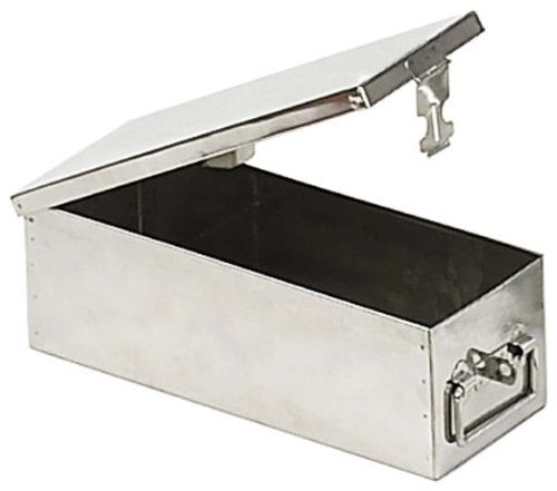 BIN BUDDY Stainless Steel "Safe Deposit" Style Box | 4.25" (10.8 cm) x 12" (30.5 cm) x 4" (10.2 cm) | Lockable | Ideal for Documents, Rolled Coins | Home, Office Storage - style: Long