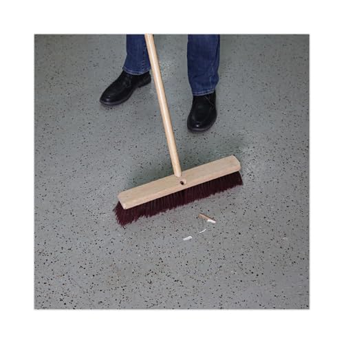 Boardwalk Floor Brush Head, 3" Maroon Heavy-Duty Polypropylene Bristles, 18" Brush