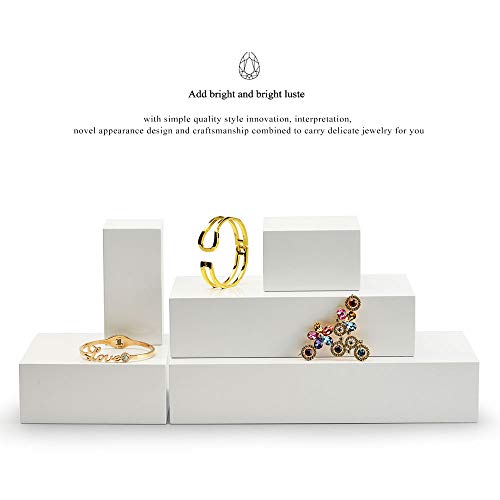 Oirlv White Display Riser for Jewelry Display,Showcase Jewelry Set Holder - color: SM05205