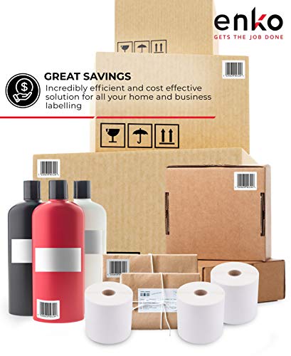 enKo 4 x 6 in 8 Rolls | 3600 Perforated Direct Thermal Shipping Labels - size: 8 Rolls - 3,600 Labels, style: Rolls (450 Labels/Roll)