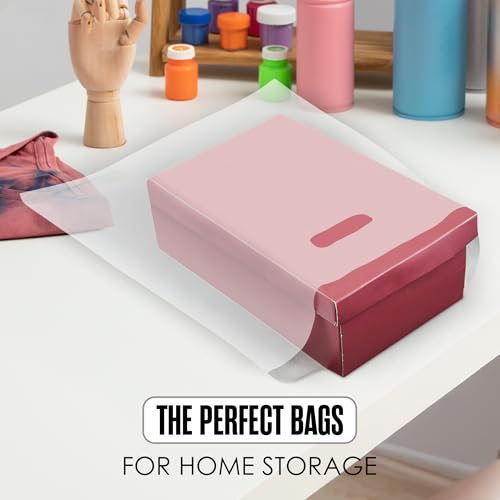 Retail Bags Plastic With Handles GiFt Store Clear 16”x18” Bulk 100 Pack - color: Clear