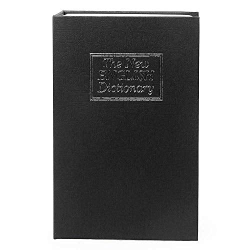 Diversion Book Safe Storage Box (9.5"×6"×2.2"), Dictionary Secret Safe Can with Security Combination Lock, Diversion Book Hidden Safe (Black dictionary,Combination) - style: Black dictionary-Combination