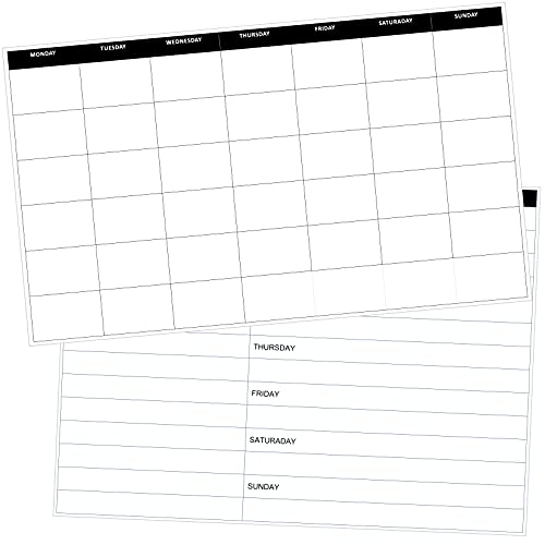 Iconikal Magnetic Monday Start Calendar Dry Erase 14x11" 2-Pack - style: (Month and Week) Planner