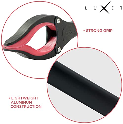 Grabber Reacher Tool - 2 Pack - Updated Version Long 32 Inch Foldable Pick Up Stick - Strong Grip Magnetic Tip Lightweight Trash Picker Claw Reacher Grabber Tool Elderly Reaching - by Luxet (Red) - color: Red