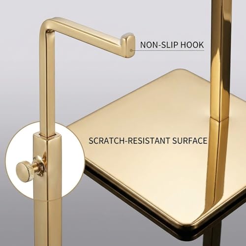 Single Hook Adjustable Purse Display Stand Metal Adjustable Handbag Bag Display Rack Holder (GOLD) - color: GOLD